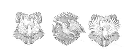 Veja o processo de criação dos emblemas da Corvinal e Grifinória para o Pottermore