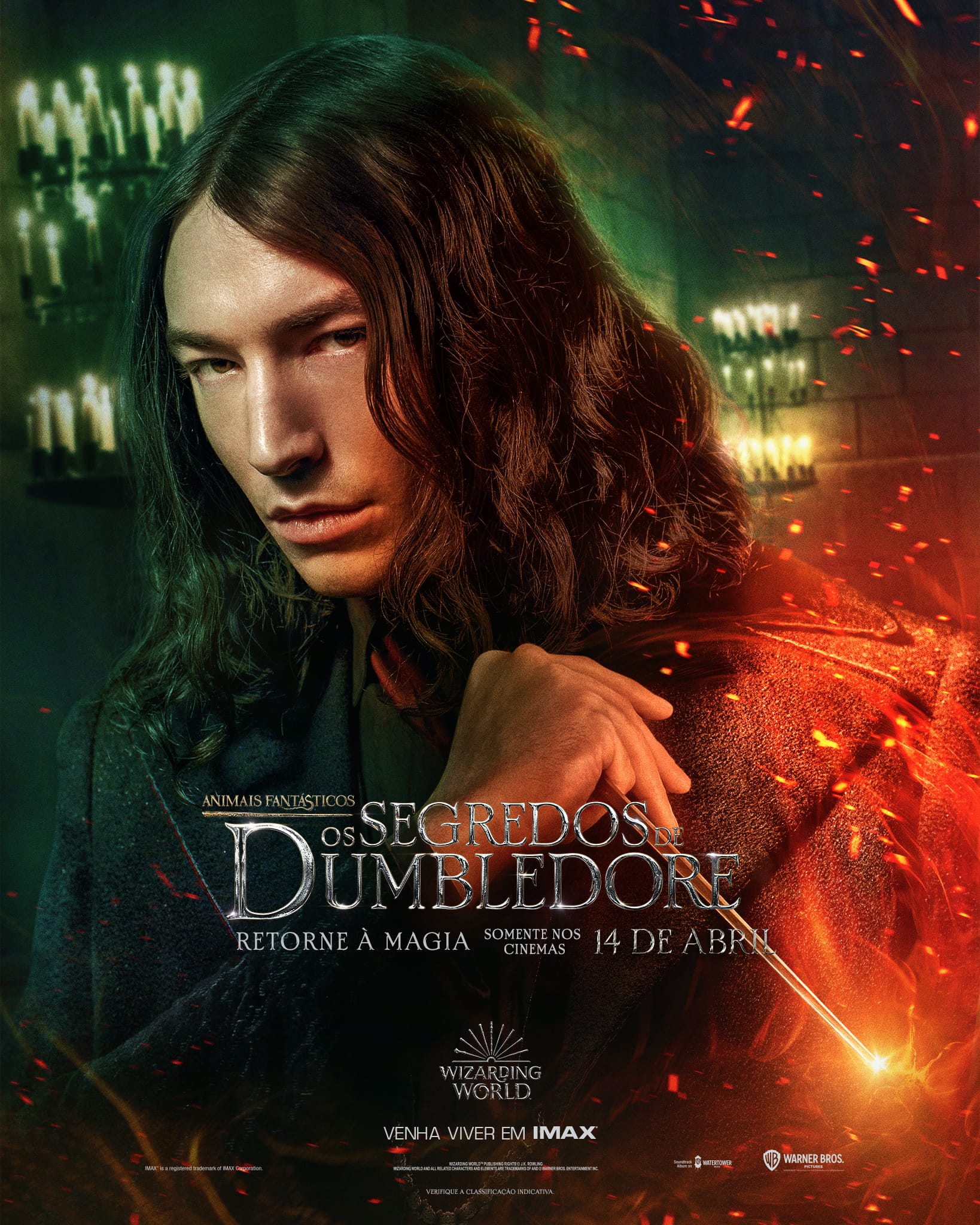 Credence Barebone (ou Aurélio Dumbledore) volta a ser interpretado por Ezra Miller (Imagem: Warner Bros. Pictures/Divulgação)